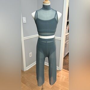 Sage green mesh costume set CM